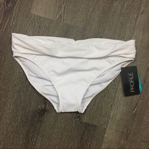 Profile by Gottex white bikini bottom NWT
